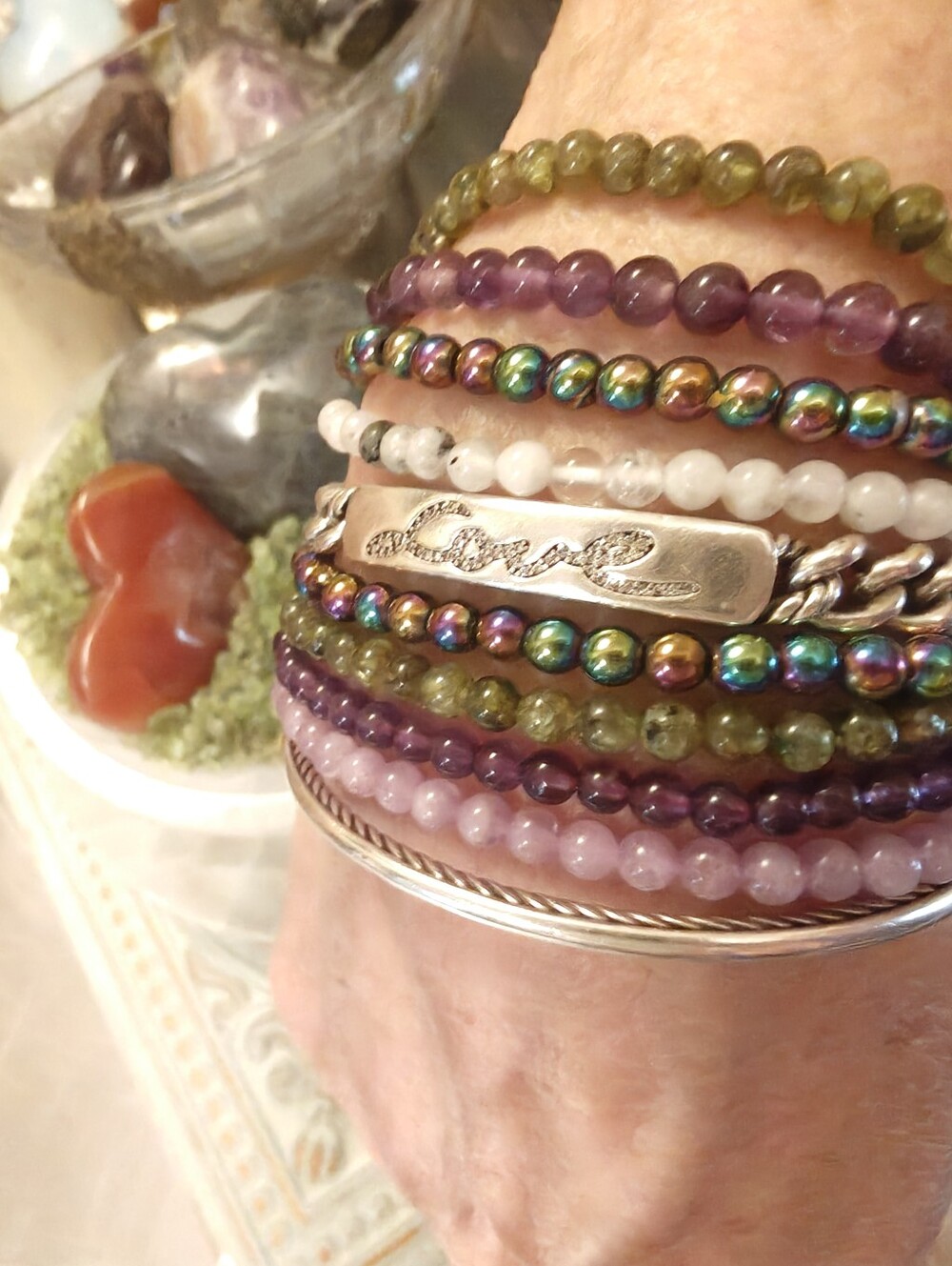 Gorgeous Bracelets, Crystals and Stones from @overthemoon2020...